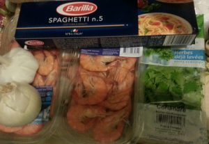 spaghettis crevettes ingredients